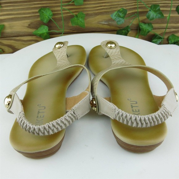 Siketu Women Thong Shoes Brown Synthetic Pull On Size 39 Medium (B, M) - Picture 4 of 6